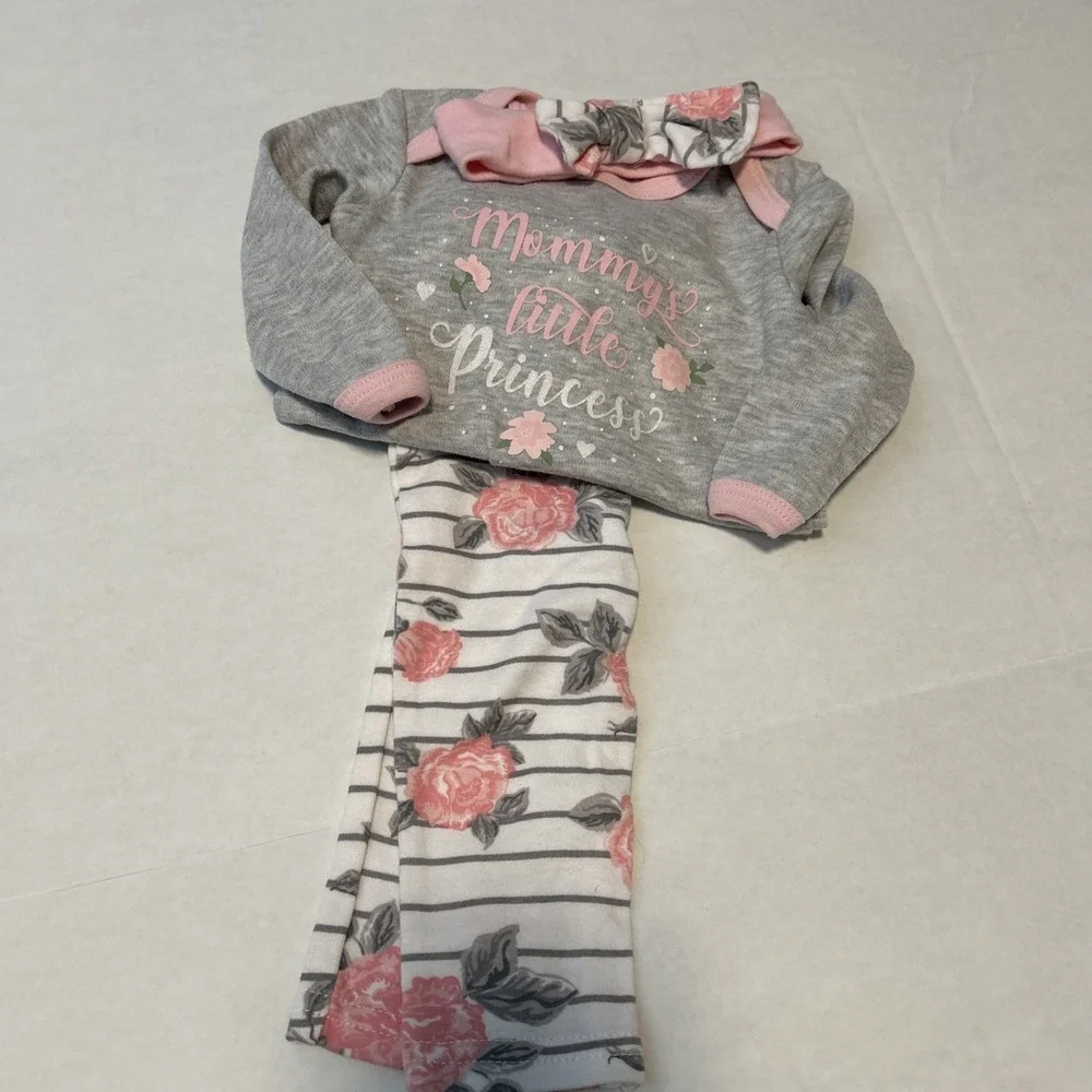 Lot of 9 Winter 6-9 Mo Baby Girl Clothes 15 Total Pieces B138